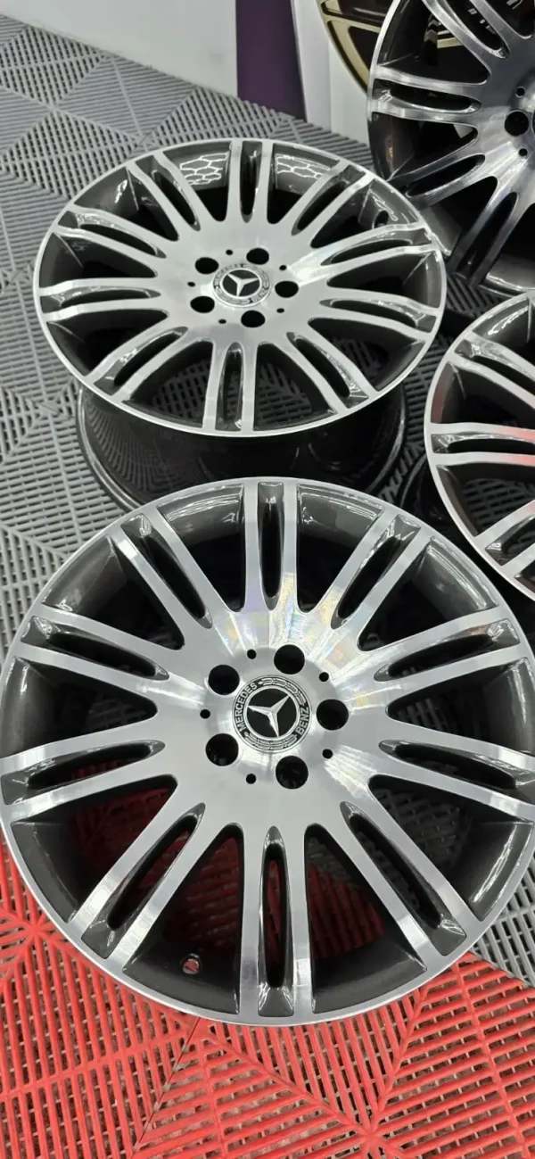 4x MERCEDES BENZ E-CLASS W211 18" 8.5J- 9J ALLOY WHEEL RIM SILVER OEM GENUINE