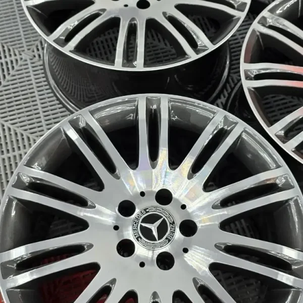 4x MERCEDES BENZ E-CLASS W211 18" 8.5J- 9J ALLOY WHEEL RIM SILVER OEM GENUINE