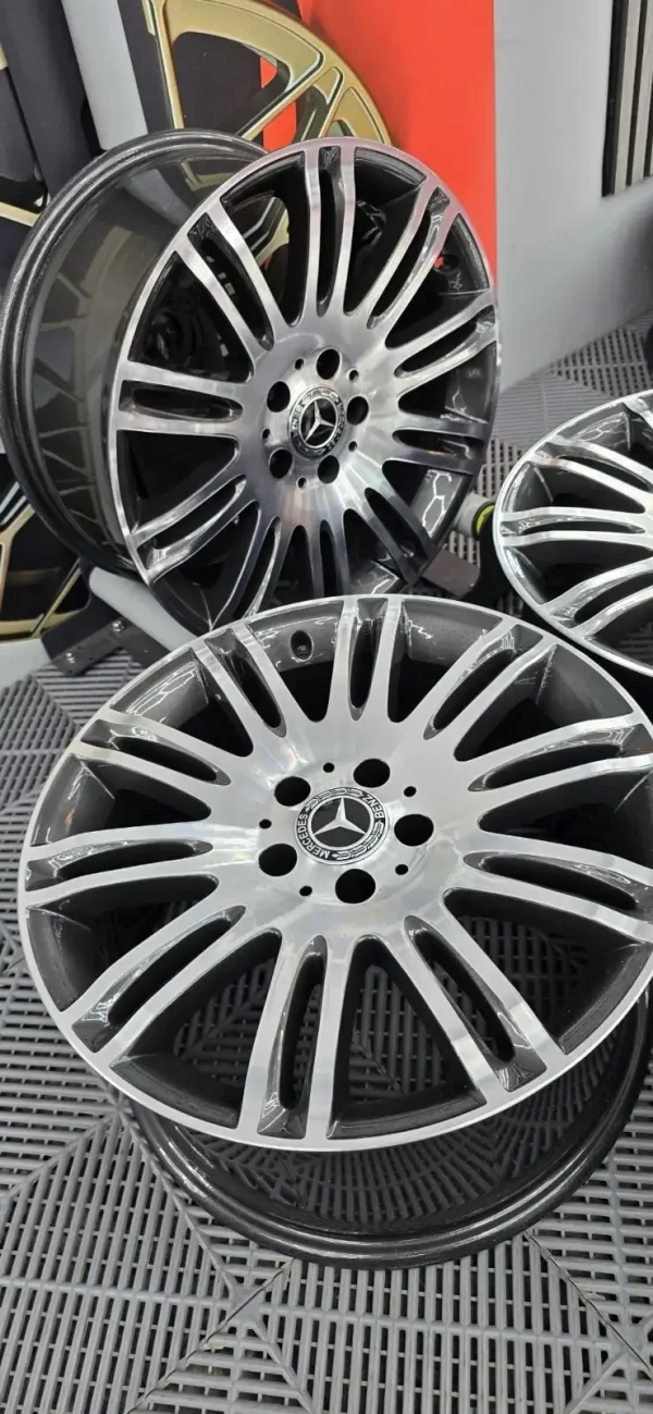 4x MERCEDES BENZ E-CLASS W211 18" 8.5J- 9J ALLOY WHEEL RIM SILVER OEM GENUINE
