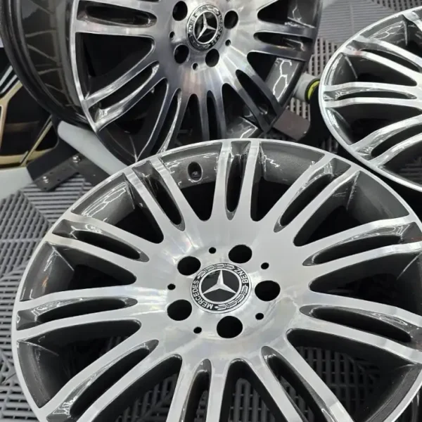 4x MERCEDES BENZ E-CLASS W211 18" 8.5J- 9J ALLOY WHEEL RIM SILVER OEM GENUINE