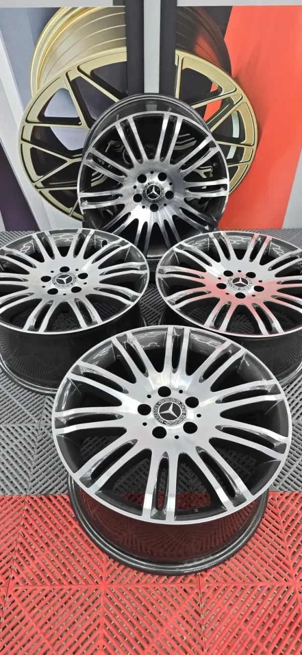 4x MERCEDES BENZ E-CLASS W211 18" 8.5J- 9J ALLOY WHEEL RIM SILVER OEM GENUINE