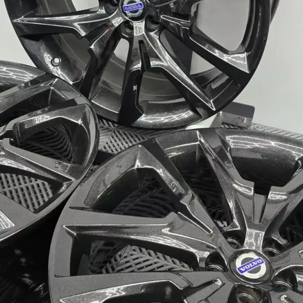 4 x Genuine Volvo XC60 22” 9 J 5 Double Spoke Black Alloys Wheels 31454328